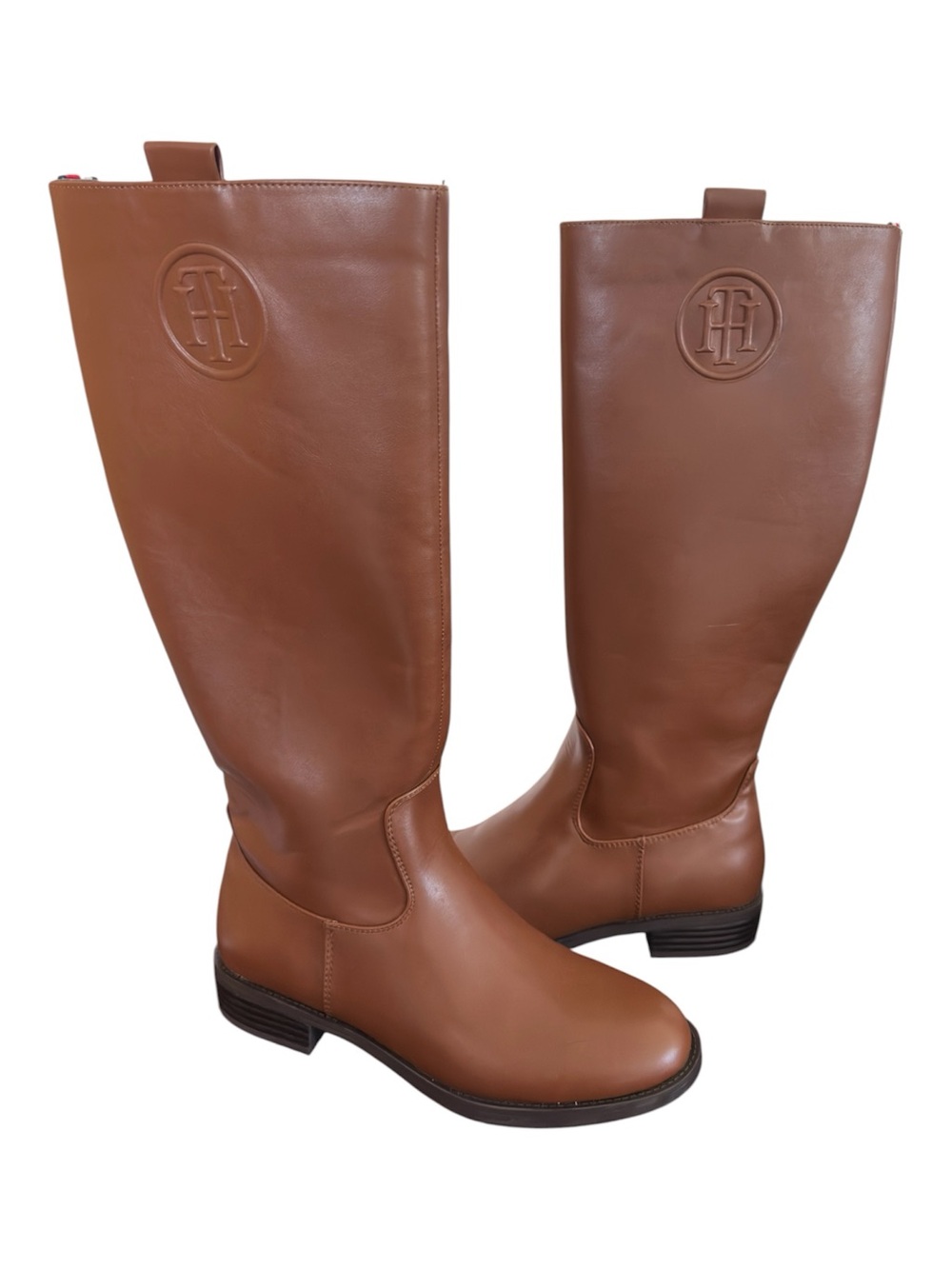 Tommy Hilfiger Women’s Brown Faux Leather Knee-High Boots Size 8